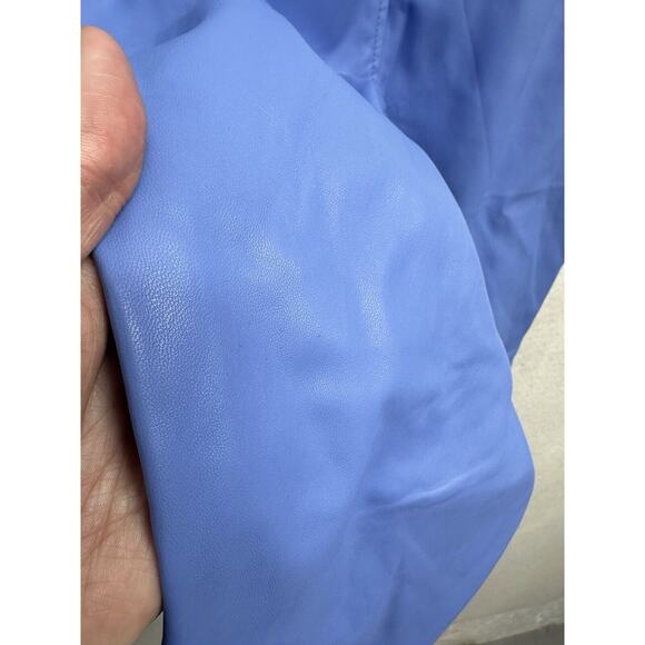 Pretty Little Thing Pants Womens‎ Size 6 Faux Leather Cornflower Blue - Picture 9 of 11